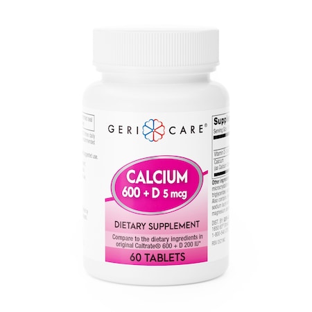 Geri-Care Calcium 600 + D Dietary Supplement, 60PK 747-06-GCP